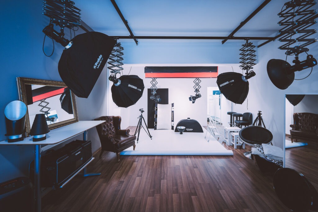 Mietfotostudio Graz mit professioneller Blitzanlage