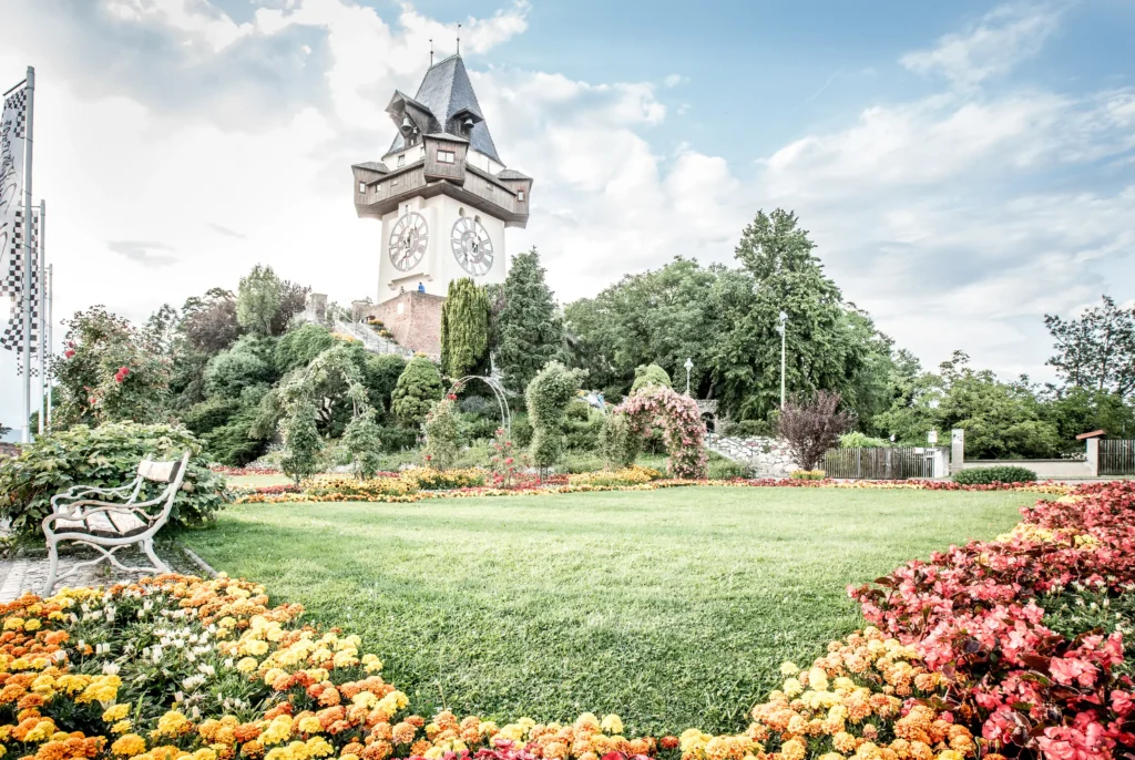 Grazer Uhrturm und Stadtpark – Gimpel Fotografie für Unternehmen in Graz und der Steiermark